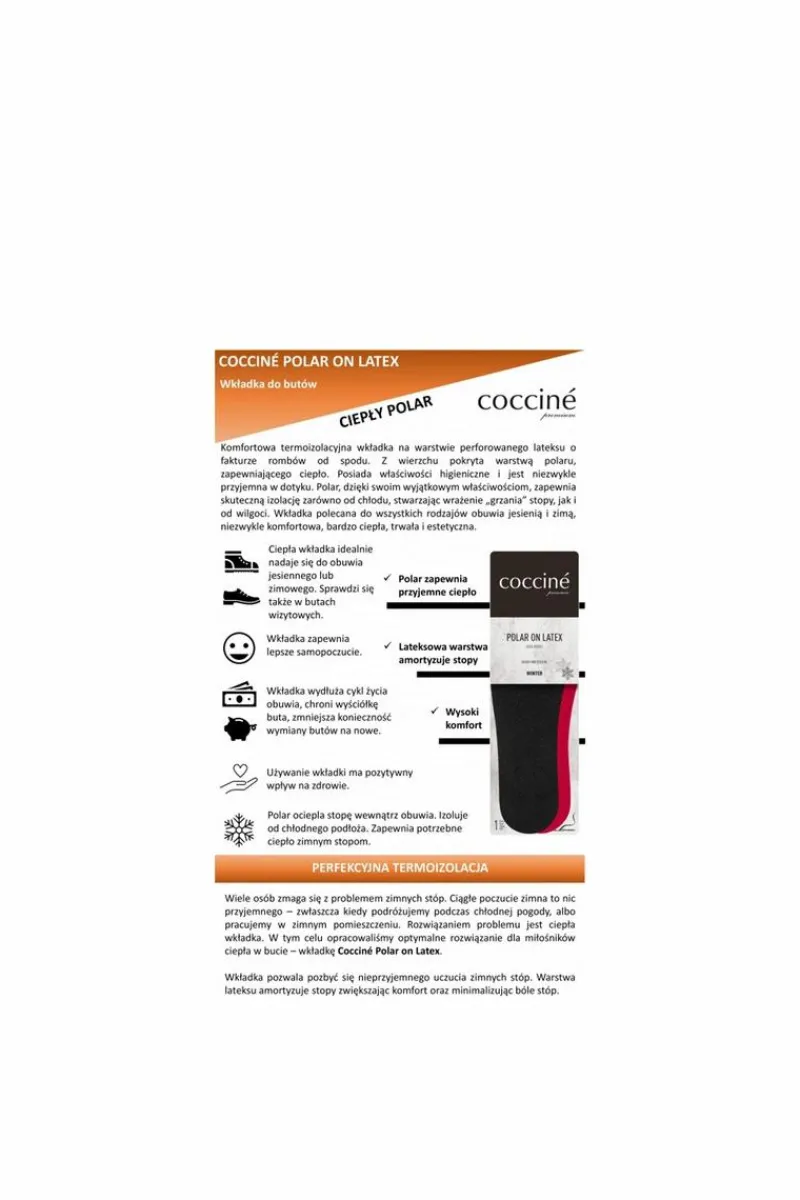 Clearance pielęgnacja obuwia Coccine Wkładki Ocieplające Coccine Polar On Latex