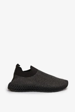 Sneakersy Damskie></noscript>Damskie buty S.Barski Wsuwane Buty Sportowe Damskie Ze Zdobieniem D&A TW121 Czarne Czarny