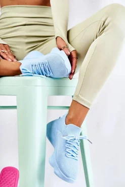 Sneakersy Damskie>Boto Wsuwane Buty Sportowe Damskie Jasnoniebieskie Dalmiro
