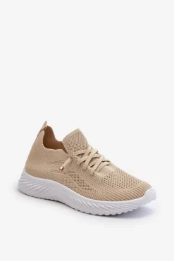 Clearance Evento Wsuwane Buty Sportowe Damskie Beżowe Jagelia Beżowy