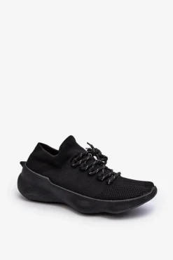 Sneakersy Damskie>Boto Wsuwane Buty Sportowe Damskie Czarne Juhitha