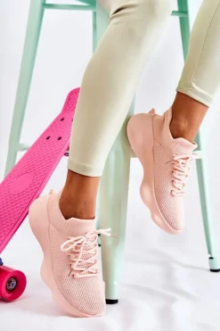 Sneakersy Damskie>Boto Wsuwane Buty Sportowe Damskie Różowe Dalmiro