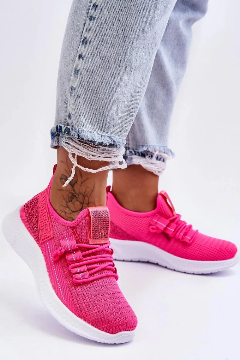 New Boto Wsuwane Damskie Buty Sportowe Neonowy Róż Hold Me!
