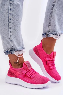 New Boto Wsuwane Damskie Buty Sportowe Neonowy Róż Hold Me!