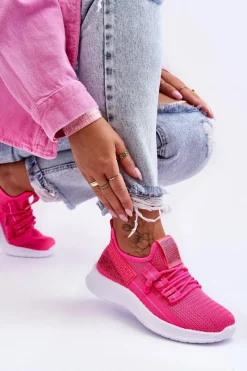 New Boto Wsuwane Damskie Buty Sportowe Neonowy Róż Hold Me!