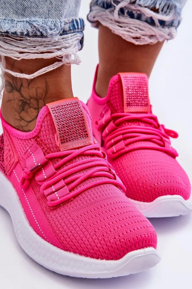 New Boto Wsuwane Damskie Buty Sportowe Neonowy Róż Hold Me!