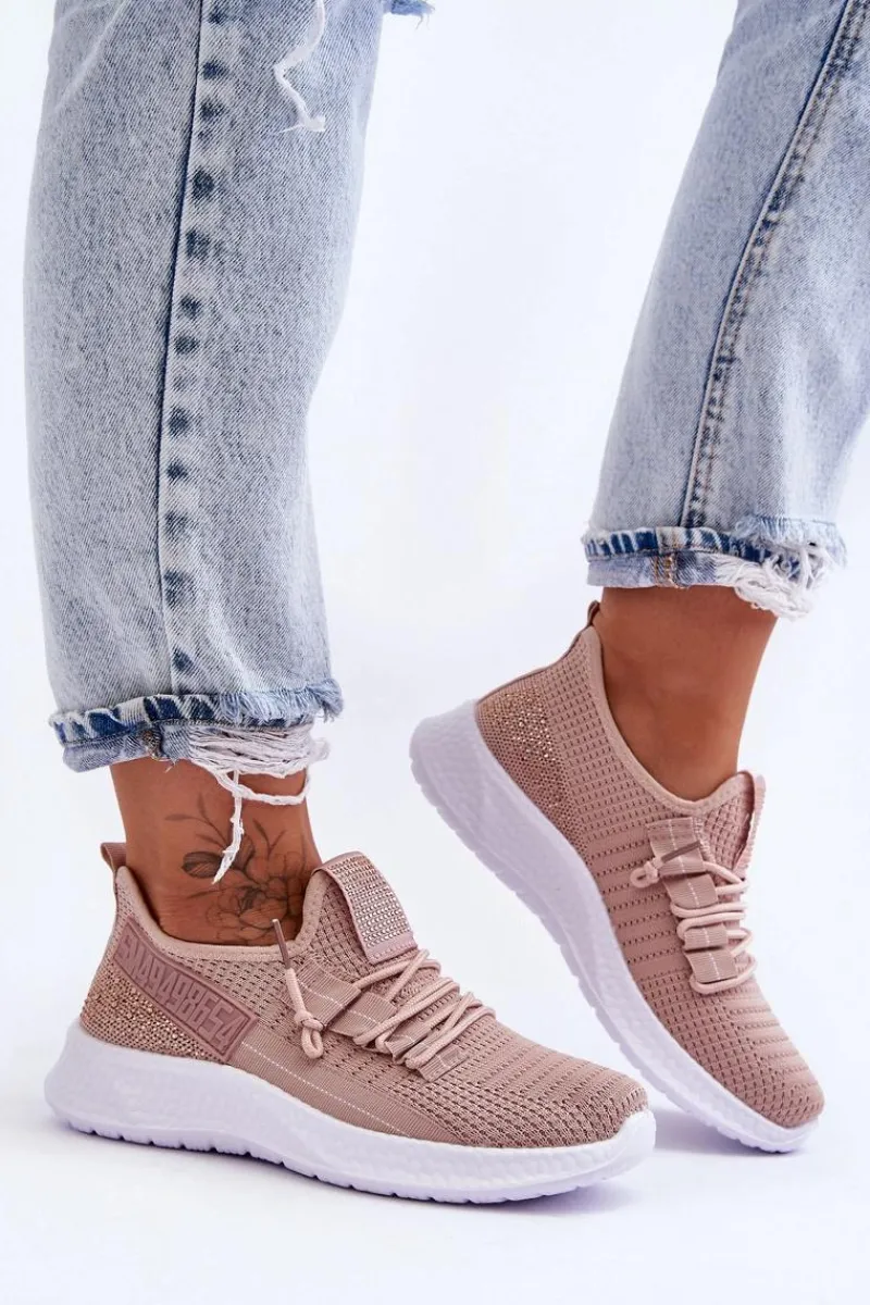 New Wsuwane Damskie Buty Sportowe Różowe Hold Me! Damskie Buty Sportowe Na Platformie|Sneakersy Damskie