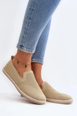 Outlet Wsuwane Damskie Espadryle Beżowe Harmonie Damskie Trampki Damskie Slip-On