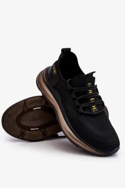 GOE Wsuwane Męskie Buty Sportowe LL1N4024 Czarne