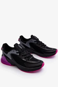 Best Wygodne Buty Sportowe Memory Foam System Big Star LL274335 Czarne Damskie Buty Sportowe Big Star|Sneakersy Damskie