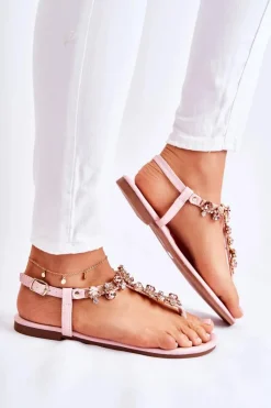 Sandały Płaskie><noscript><img width=