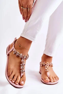 Sandały Płaskie><noscript><img width=