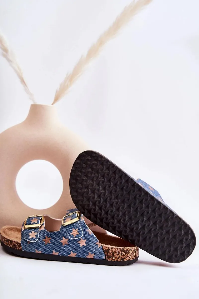 Online Buty damskie Vinceza Wygodne Dziecięce Klapki Niebieskie Ander