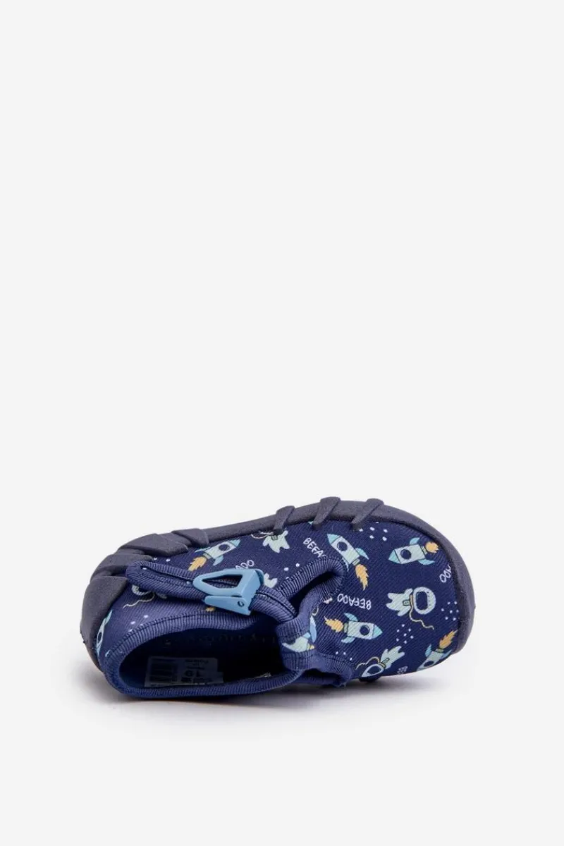 Online Wygodne Kapcie Dziecięce 110N482 Granatowe Dzieci Dziewczęce