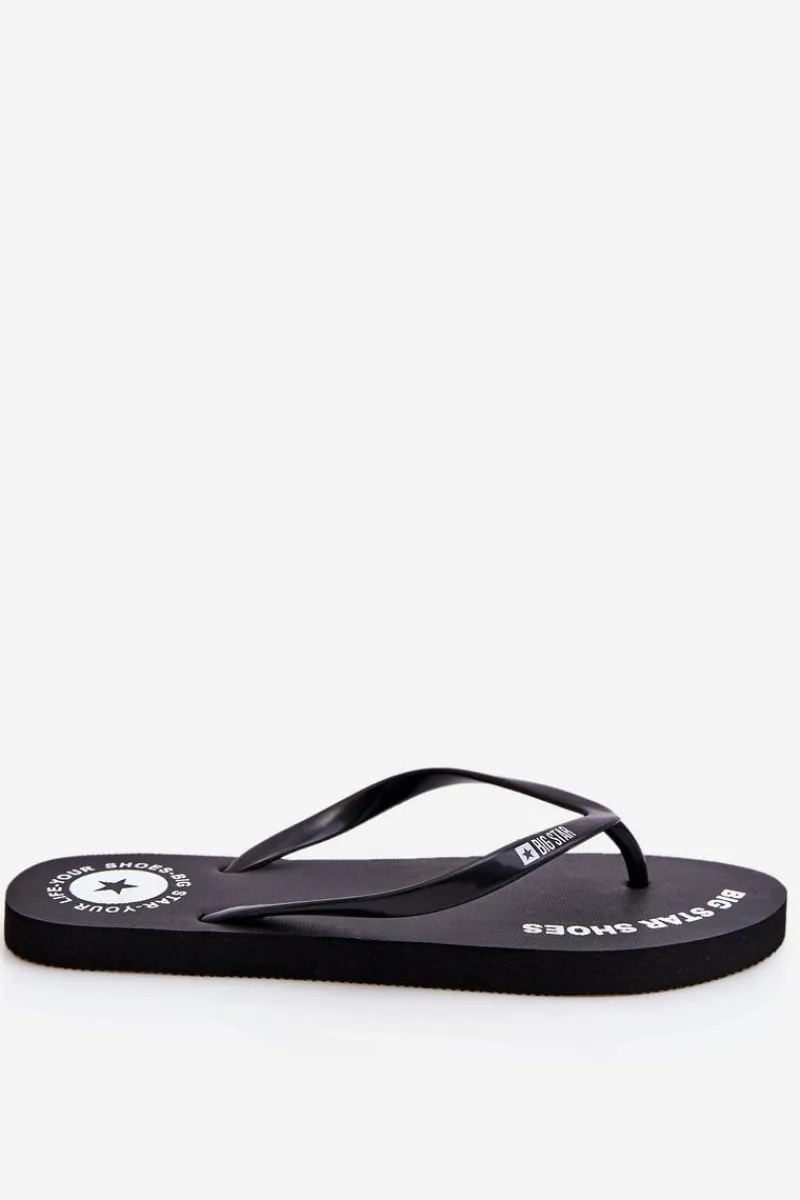 Sale Big Star Shoes Wygodne Klapki Japonki Big Star LL274800 Czarne