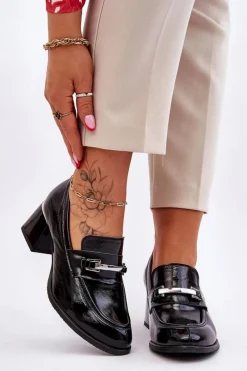 Best Boto Wygodne Lakierowane Czółenka Czarne Lemar Damira