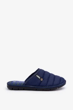 INBLU Wygodne Obuwie Domowe Męskie Kapcie 91000027 Granatowe