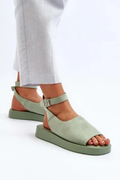 Sandały Płaskie><noscript><img width=