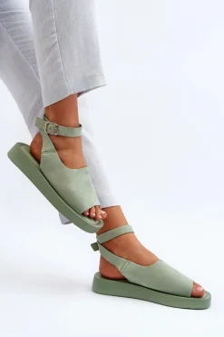 Sandały Płaskie><noscript><img width=