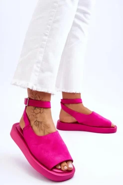 Sandały Płaskie><noscript><img width=