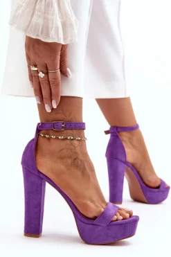 Sandały Na Słupku|Sandały Na Obcasie><noscript><img width=