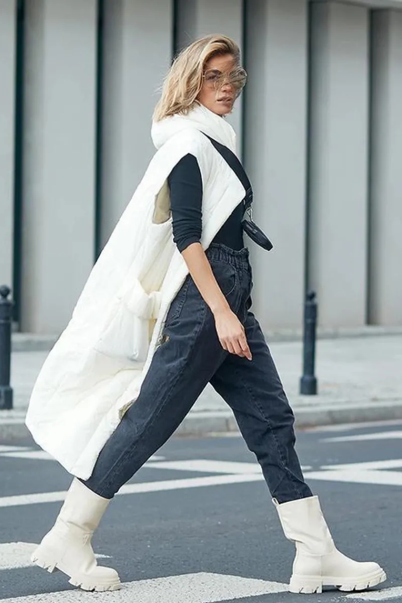 Botki Zimowe Damskie|Brązowe I Beżowe Botki>Damskie buty S.Barski Wysokie Botki Na Traperze Beżowe Loren