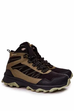 Wysokie Buty Sportowe Wiązane Khaki Deepmark Męskie Obuwie Sportowe Męskie|Botki Męskie