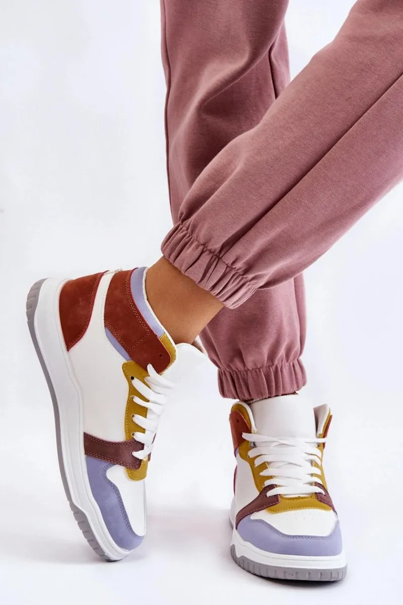 Outlet Boto Wysokie Damskie Buty Sportowe Trampki Multikolor Rumour