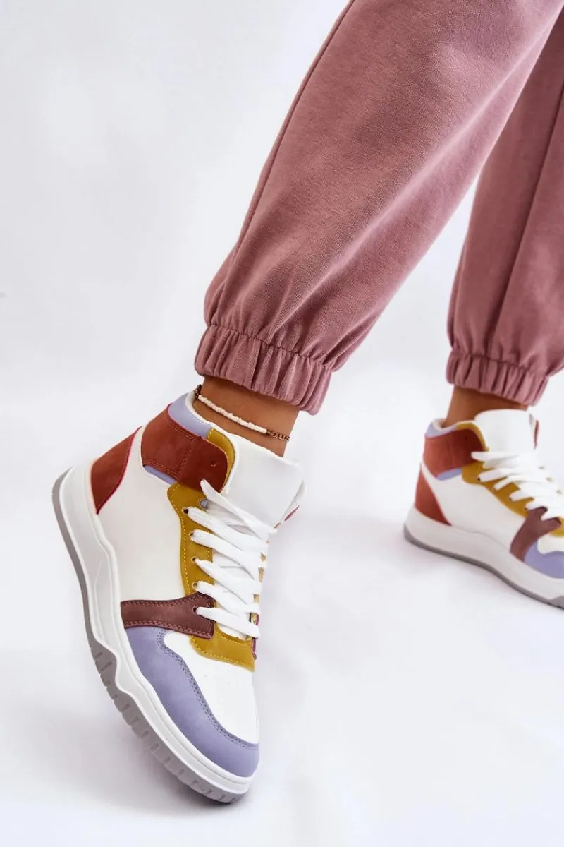 Outlet Boto Wysokie Damskie Buty Sportowe Trampki Multikolor Rumour