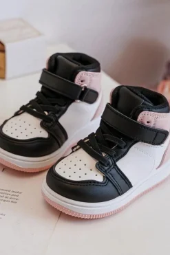 Outlet Wysokie Dziecięce Buty Sportowe Biało-Różowe Teredite Dzieci Chłopięce|Dziewczęce