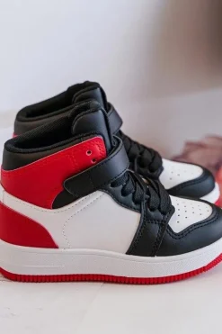 Online Boto Wysokie Dziecięce Buty Sportowe Biało-Czerwone Teredite Biały