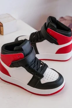 Online Boto Wysokie Dziecięce Buty Sportowe Biało-Czerwone Teredite Biały