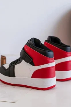 Online Boto Wysokie Dziecięce Buty Sportowe Biało-Czerwone Teredite Biały