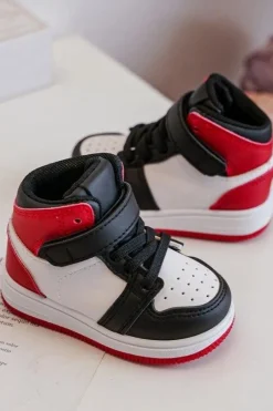 Online Boto Wysokie Dziecięce Buty Sportowe Biało-Czerwone Teredite Biały