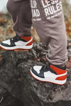 Online Boto Wysokie Dziecięce Buty Sportowe Biało-Czerwone Teredite Biały