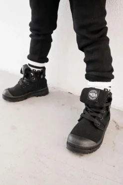 Chłopięce|Dziewczęce>Boto Wysokie Dziecięce Trampki Wiązane Czarne Tobby