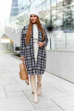 Hot Boto Wysokie Kozaki Z Ozdobnym Elementem Beżowe Masha