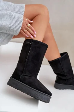 Best Big Star Shoes Wysokie Śniegowce Na Platformie Big Star OO274895 Czarne Czarny