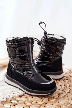 Dziewczęce>Evento Wysokie Śniegowce Ocieplane Wełną Czarne Lucia