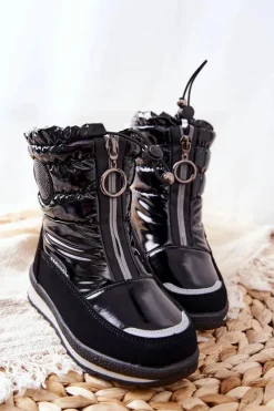 Dziewczęce></noscript>Evento Wysokie Śniegowce Ocieplane Wełną Czarne Lucia