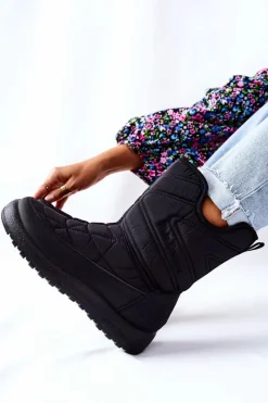 Discount Evento Wysokie Ocieplane Śniegowce Czarne Winessa