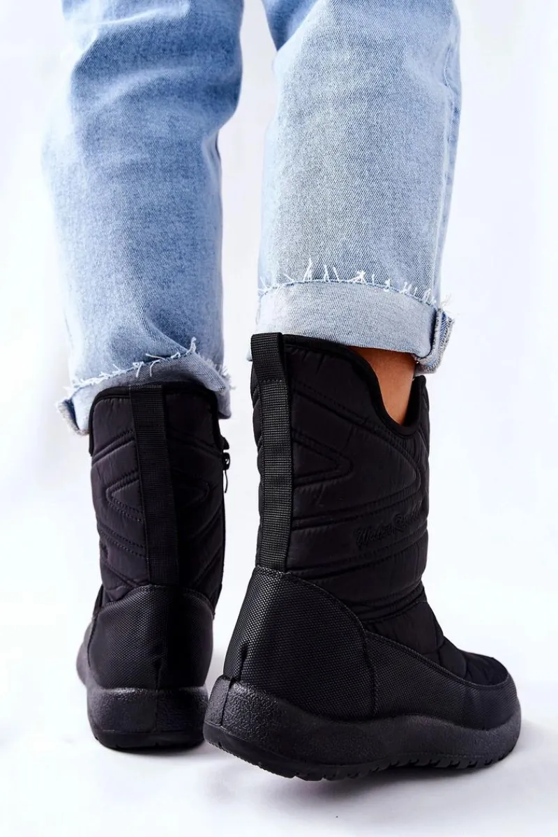 Discount Evento Wysokie Ocieplane Śniegowce Czarne Winessa