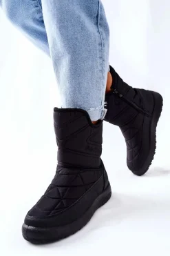 Discount Evento Wysokie Ocieplane Śniegowce Czarne Winessa