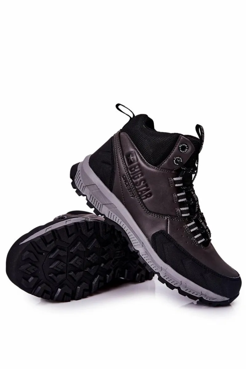 Obuwie Sportowe Męskie>Big Star Shoes Wysokie Sportowe Buty Big Star II174176 Czarne