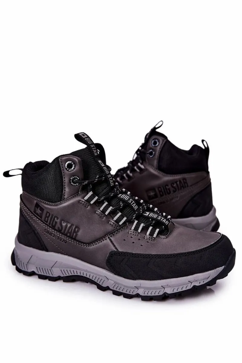 Obuwie Sportowe Męskie>Big Star Shoes Wysokie Sportowe Buty Big Star II174176 Czarne