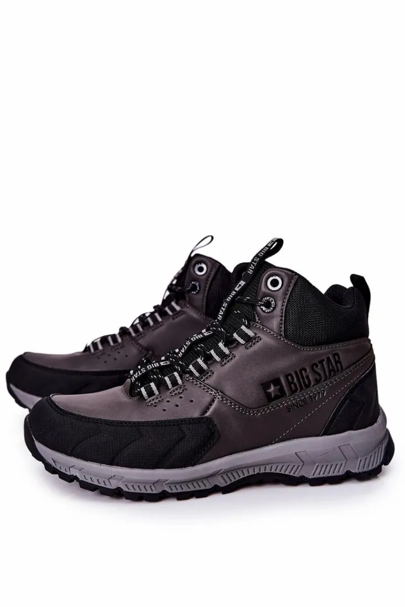 Obuwie Sportowe Męskie>Big Star Shoes Wysokie Sportowe Buty Big Star II174176 Czarne