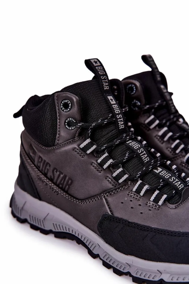 Obuwie Sportowe Męskie>Big Star Shoes Wysokie Sportowe Buty Big Star II174176 Czarne