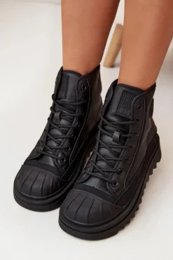 Trampki Ocieplane|Trampki Damskie Big Star></noscript>Big Star Shoes Wysokie Trampki Damskie Ocieplane Big Star OO274A355 Czarne Czarny