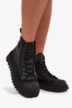 Trampki Ocieplane|Trampki Damskie Big Star></noscript>Big Star Shoes Wysokie Trampki Damskie Ocieplane Big Star OO274A355 Czarne Czarny