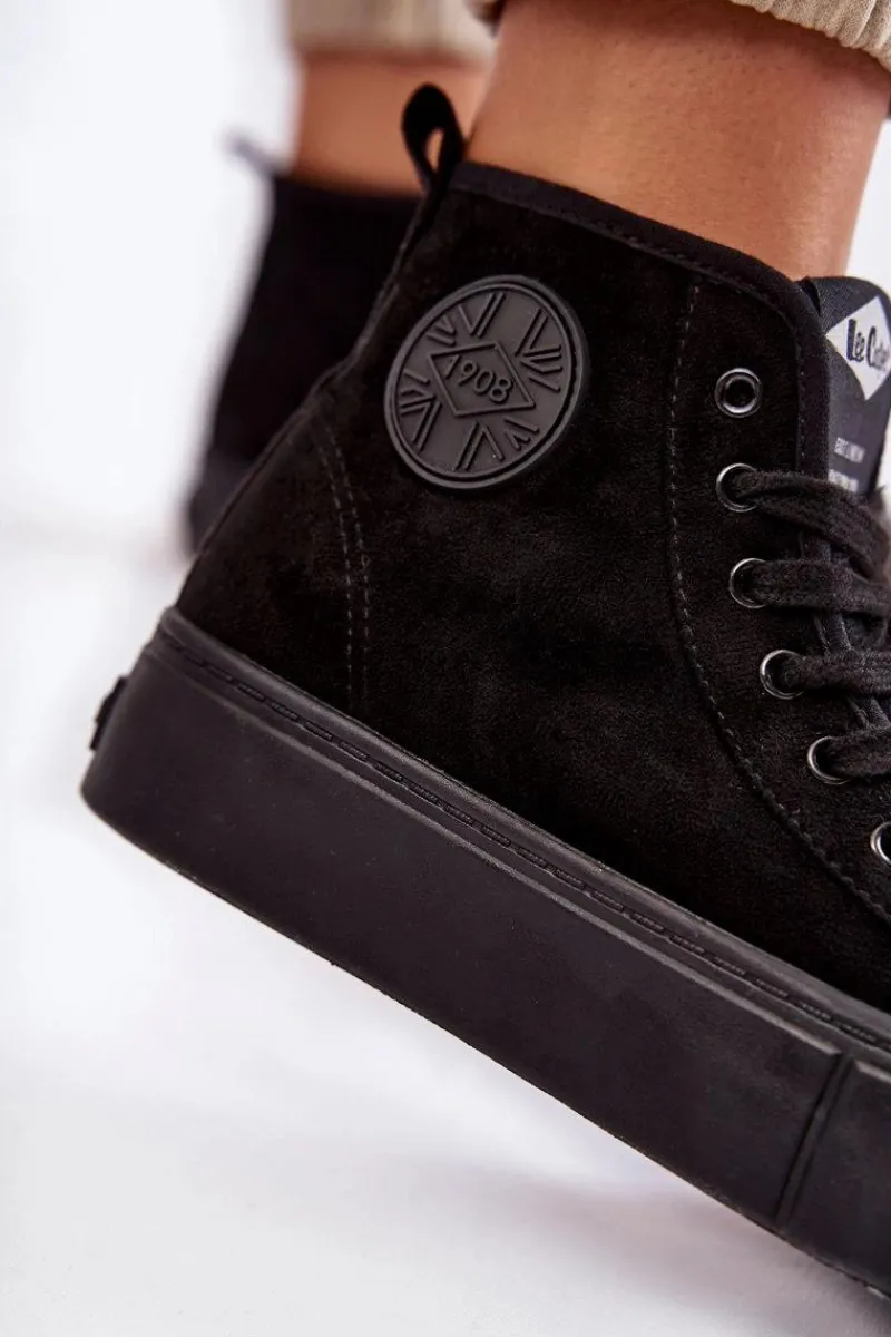 Trampki Ocieplane|Trampki Damskie Wysokie>Lee Cooper Wysokie Trampki LCJ-22-31-1432L Czarne